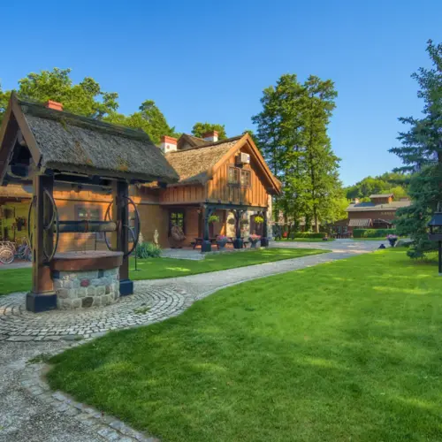 Historic wooden buildings of Dworek Wapionka