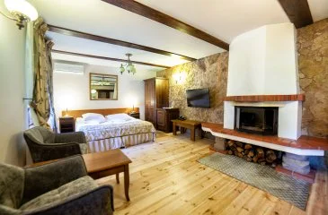 Standard Lux room with a fireplace